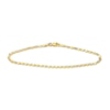 Thumbnail Image 1 of Diamond-Cut Solid Valentino Chain Bracelet 14K Yellow Gold 7.5&quot;