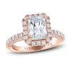 Thumbnail Image 1 of Vera Wang WISH Diamond Engagement Ring 2-3/4 ct tw Emerald/Round 18K Rose Gold