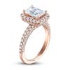 Thumbnail Image 2 of Vera Wang WISH Diamond Engagement Ring 2-3/4 ct tw Emerald/Round 18K Rose Gold