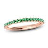Thumbnail Image 0 of Juliette Maison Natural Emerald Eternity Ring 10K Rose Gold