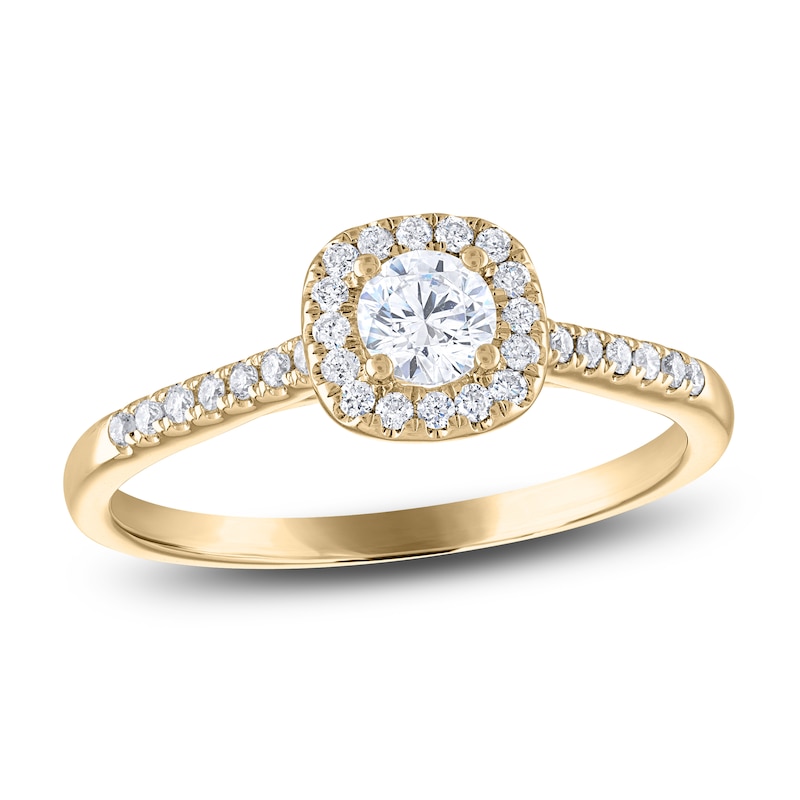 Main Image 1 of Diamond Engagement Ring 1/2 ct tw Round 14K Yellow Gold