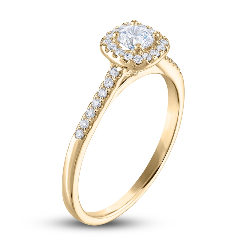 Main Image 2 of Diamond Engagement Ring 1/2 ct tw Round 14K Yellow Gold