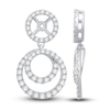 Thumbnail Image 1 of Diamond Double Halo Dangle Earring Jackets 3/4 ct tw Round 14K White Gold