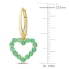 Thumbnail Image 2 of Natural Emerald Heart Earrings 10K Yellow Gold