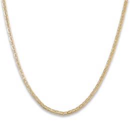 Solid Mariner Chain Necklace 14K Yellow Gold 24&quot; 3.7mm