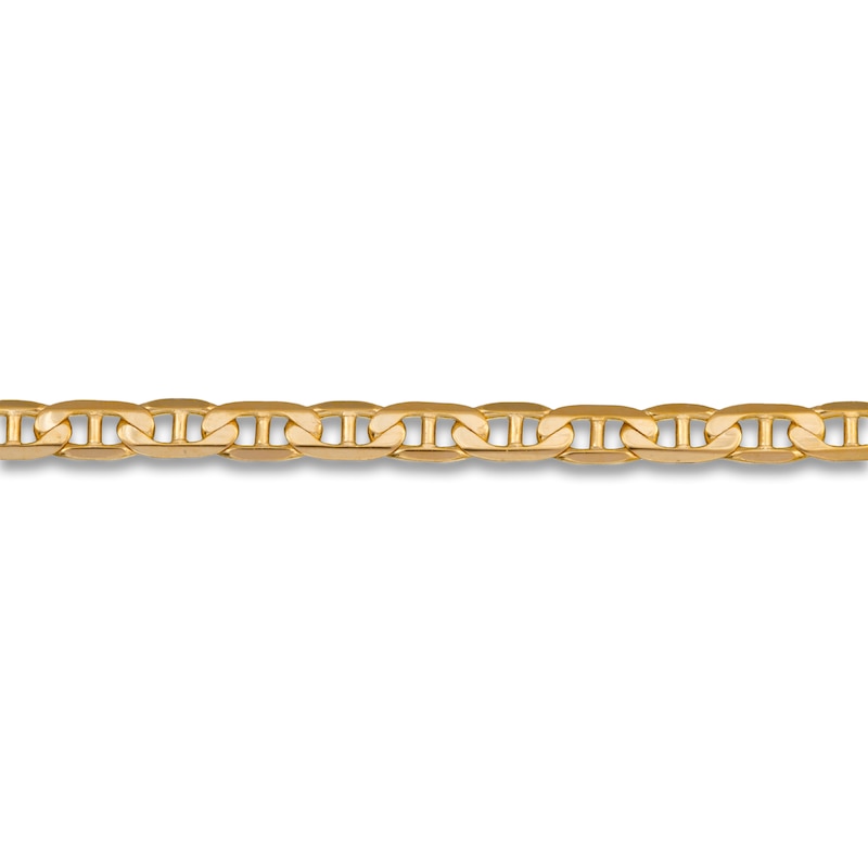 Solid Mariner Chain Necklace 14K Yellow Gold 24" 3.7mm