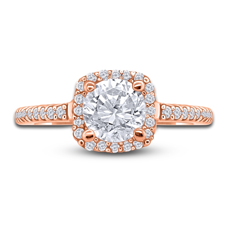 2.00Ct Pear-Cut VVS1 Diamond Halo Engagement Ring 14K Rose Gold Finish