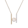 Thumbnail Image 0 of Freshwater Cultured Pearl Necklace 1/20 ct tw Diamonds 14K Yellow Gold 18"