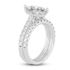 Thumbnail Image 2 of Lab-Created Diamond Bridal Set 3 ct tw Pear/Round 14K White Gold