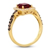 Thumbnail Image 2 of Le Vian Natural Rhodolite Garnet Ring 3/8 ct tw Diamonds 14K Honey Gold