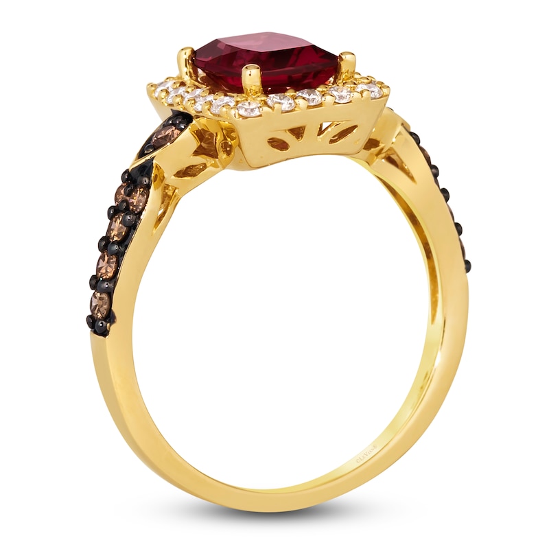 Main Image 2 of Le Vian Natural Rhodolite Garnet Ring 3/8 ct tw Diamonds 14K Honey Gold