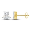 Thumbnail Image 2 of Diamond 2-Stone Earrings 1 ct tw Marquise/Emerald 14K Yellow Gold