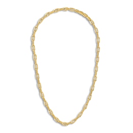 1933 by Esquire Men's Solid Cable Link Necklace 14K Yellow Gold-Plated Sterling Silver 22.25&quot; 5.75mm