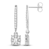 Thumbnail Image 1 of Diamond Dangle Earrings 1/2 ct tw Round 14K White Gold