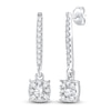 Thumbnail Image 2 of Diamond Dangle Earrings 1/2 ct tw Round 14K White Gold