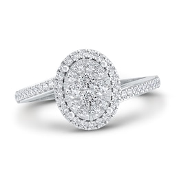 Diamond Engagement Ring 1/3 ct tw Round 14K White Gold