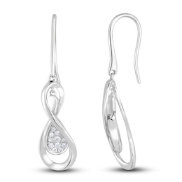 Diamond Earrings 1/6 ct tw Round 14K White Gold