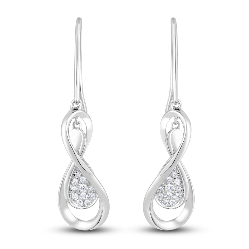 Main Image 2 of Diamond Earrings 1/6 ct tw Round 14K White Gold