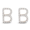 Thumbnail Image 1 of Diamond Letter B Earrings 1/10 ct tw Round 14K Yellow Gold