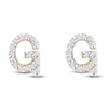 Thumbnail Image 1 of Diamond Letter G Earrings 1/10 ct tw Round 14K Yellow Gold