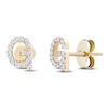 Thumbnail Image 2 of Diamond Letter G Earrings 1/10 ct tw Round 14K Yellow Gold