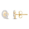 Thumbnail Image 3 of Diamond Letter G Earrings 1/10 ct tw Round 14K Yellow Gold