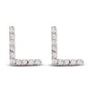 Thumbnail Image 1 of Diamond Letter L Earrings 1/10 ct tw Round 14K Yellow Gold