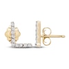 Thumbnail Image 3 of Diamond Letter L Earrings 1/10 ct tw Round 14K Yellow Gold