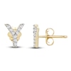 Thumbnail Image 2 of Diamond Letter Y Earrings 1/10 ct tw Round 14K Yellow Gold