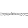 Thumbnail Image 2 of Men's Solid Figaro Chain Necklace 14K White Gold 22&quot; 6.0mm