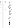 Thumbnail Image 3 of Jared Atelier Natural Marquise-Cut Garnet & Diamond Drop Earrings 8-3/8 ct tw Platinum