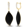 Thumbnail Image 2 of LALI Jewels Natural Onyx & Diamond Earrings 1/3 ct tw 14K Yellow Gold