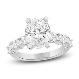 Lab-Created Diamond Oval-Cut  Engagement Ring 4-1/2 ct tw 14K White Gold