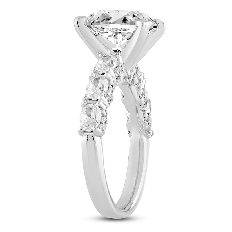 Lab-Created Diamond Oval-Cut  Engagement Ring 4-1/2 ct tw 14K White Gold