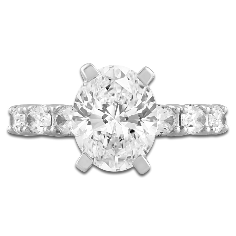 Lab-Created Diamond Oval-Cut  Engagement Ring 4-1/2 ct tw 14K White Gold