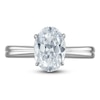 Thumbnail Image 2 of Certified Oval Diamond Solitaire Engagement Ring 1-1/2 ct tw 14K White Gold (I/I1)