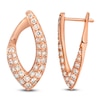 Thumbnail Image 0 of Le Vian Diamond Teardrop Twist Hoop Earrings 1 ct tw 14K Strawberry Gold