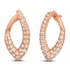 Thumbnail Image 1 of Le Vian Diamond Teardrop Twist Hoop Earrings 1 ct tw 14K Strawberry Gold