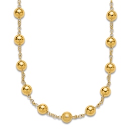 Blue Nile X Jared Bead Station Necklace 14K Yellow Gold 18&quot;