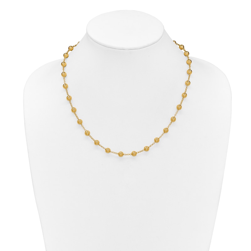 Main Image 2 of Blue Nile X Jared Bead Station Necklace 14K Yellow Gold 18&quot;