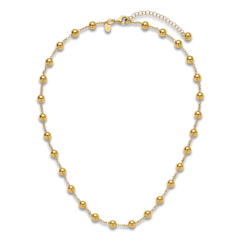 Main Image 3 of Blue Nile X Jared Bead Station Necklace 14K Yellow Gold 18&quot;