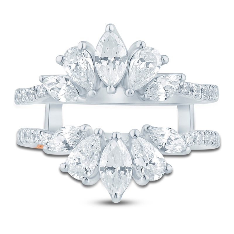 Main Image 3 of Pnina Tornai Marquise & Pear-Shaped Lab-Created Diamond Enhancer Ring 1-7/8 ct tw 14K White Gold