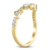 Thumbnail Image 1 of Certified Pear & Round-Cut Diamond Scatter Contour Anniversary Ring 3/8 ct tw 14K Yellow Gold