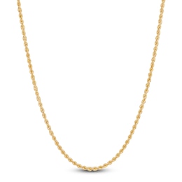 Solid Glitter Rope Chain 1.5mm 14K Yellow Gold 18&quot;