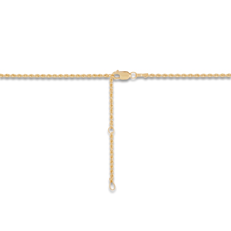 Main Image 3 of Solid Glitter Rope Chain 1.5mm 14K Yellow Gold 18&quot;