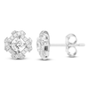 Thumbnail Image 1 of Unspoken Diamond Halo Stud Earrings 1/2 ct tw 14K White Gold