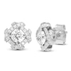 Thumbnail Image 2 of Unspoken Diamond Halo Stud Earrings 1/2 ct tw 14K White Gold