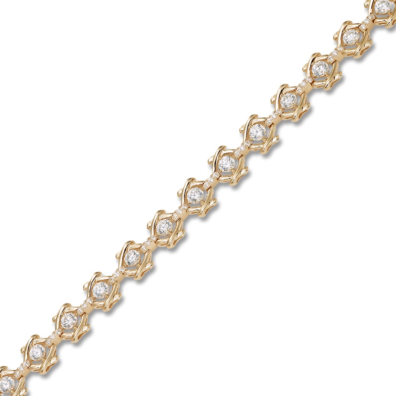 Main Image 3 of Unspoken Diamond Bracelet 3 ct tw 14K Yellow Gold 7&quot;