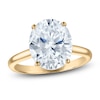 Thumbnail Image 1 of Oval-Cut Lab-Created Diamond Solitaire Plus Engagement Ring 3 ct tw 18K Yellow Gold (VS2/F)