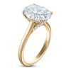 Thumbnail Image 2 of Oval-Cut Lab-Created Diamond Solitaire Plus Engagement Ring 3 ct tw 18K Yellow Gold (VS2/F)